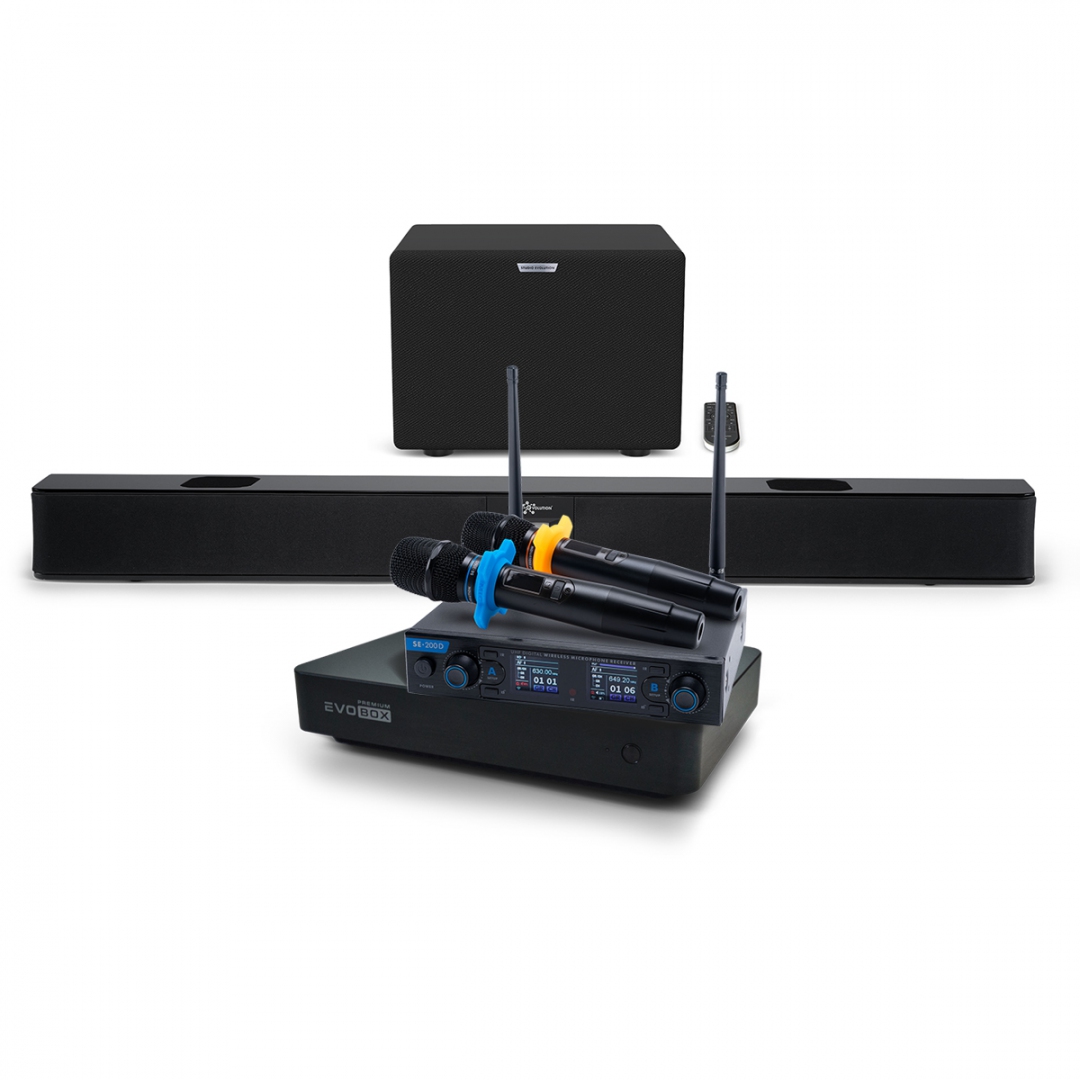 Hi-End караоке-система EVOBOX Premium + EvoSoundBar (саундбар с караоке) в Волхове