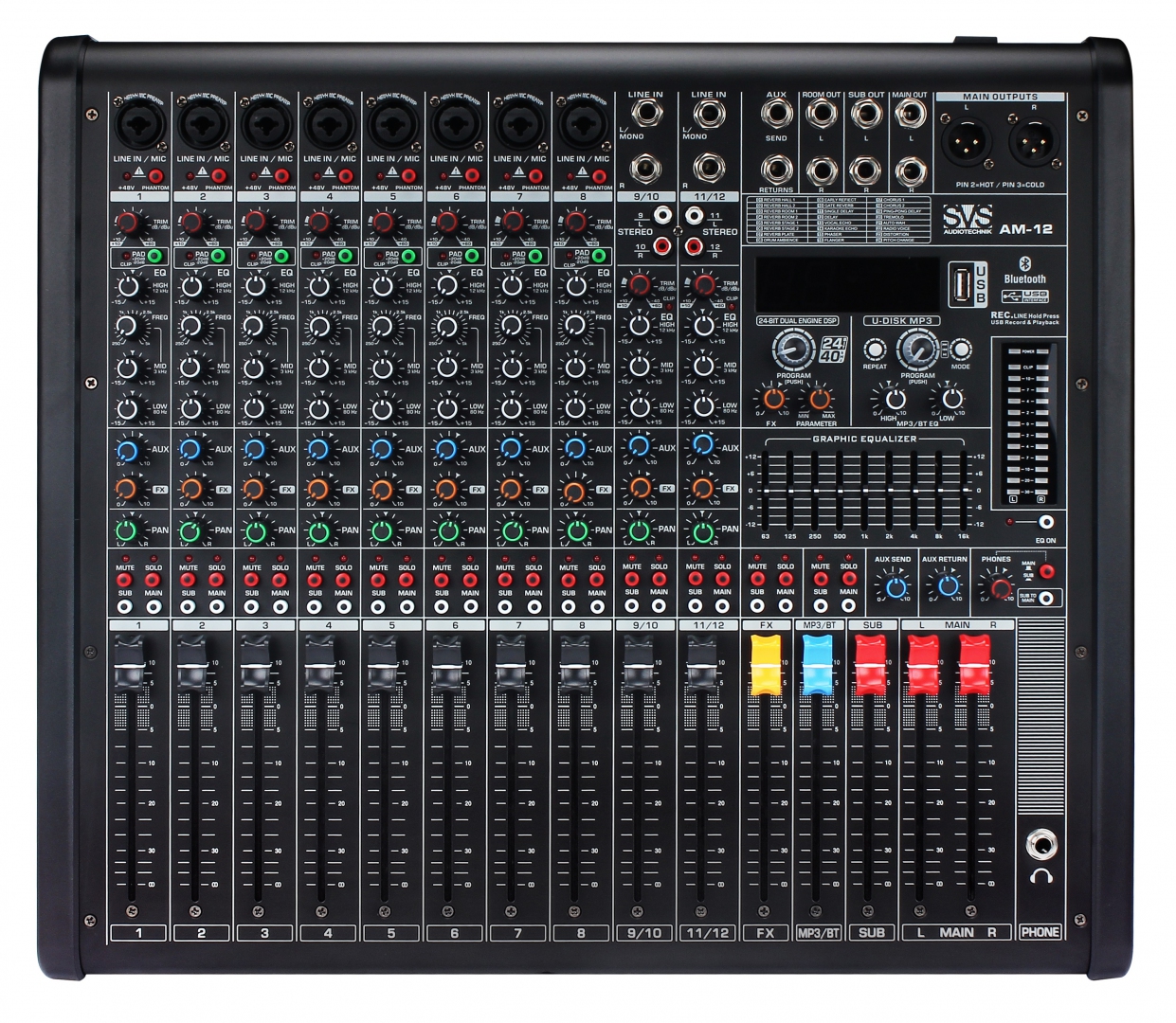 SVS Audiotechnik mixers AM-12 Микшерный пульт аналоговый, 12-канальный в Волхове